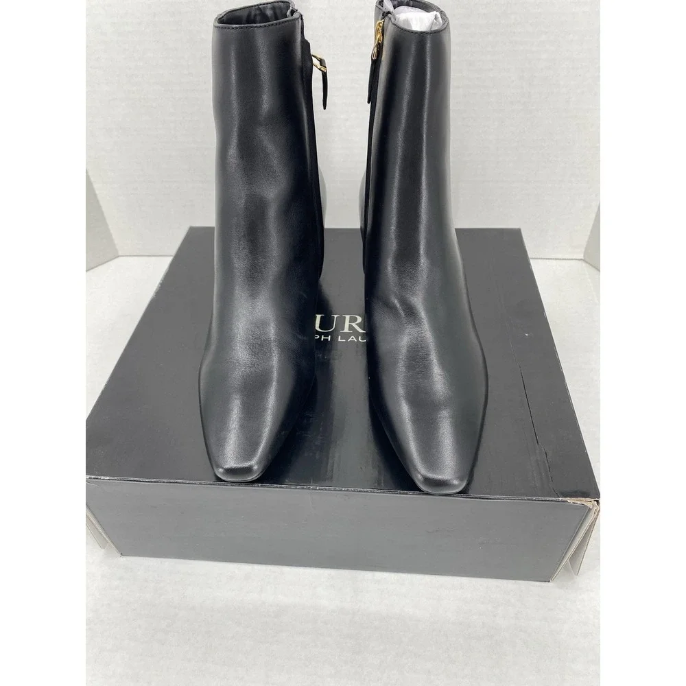Lauren Ralph Lauren Willa Burnished Leather Booties. Ankle Boot size 9